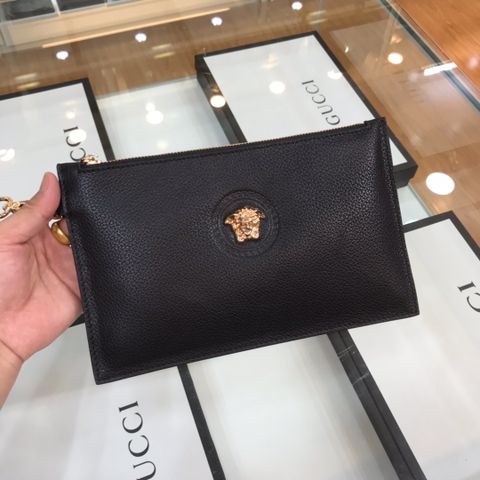 Clutch VERSACE nam nữ tại Logo vàng 28cm đẹp