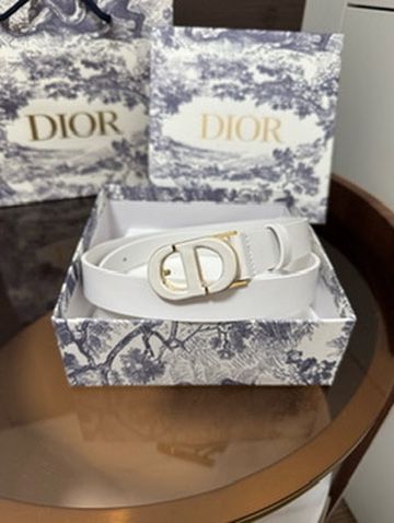 Belt nữ Di*or*  CD SILVER BUCKLE