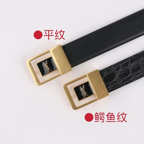 Belt nữ YSL* 3.0cm da bò lỳ và vân cá sấu đủ màu đẹp