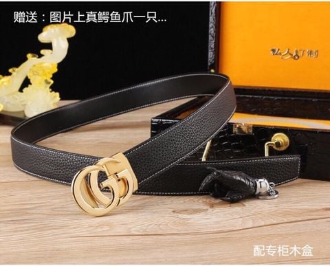 Belt GUCCI nam nữ bản 3.5cm dây da mềm đẹp cao cấp