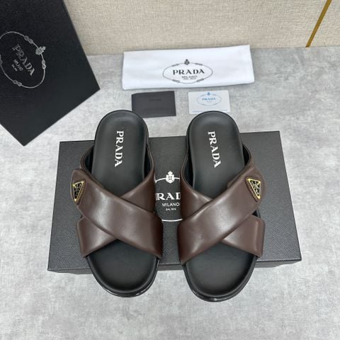 Dép nam PRAD*  quai chéo da cừu mềm mại