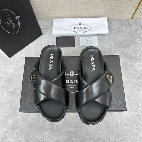 Dép nam PRAD*  quai chéo da cừu mềm mại