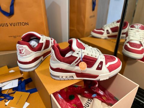 Giày thể thao nam L*V trainer da bò nhiều màu đẹp độc hàng xịn VIP 1:1