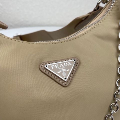 Túi xách nữ PRADA* hobo kèm ví nhỏ chất vải có nhiều màu 22cm Super