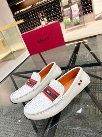 Giày lười Bally* SIÊU CẤP phối da đan da bò mềm kiểu đẹp SIÊU CẤP