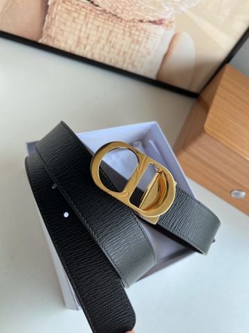 Belt nam nữ DIOR* bản 3,5cm dây da vân nhám cao cấp