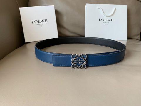 Belt nữ loewe* bản 3,2cm dây da bò mặt logo hàng cao cấp