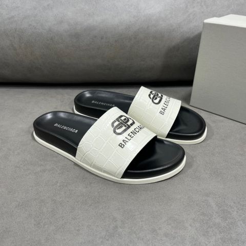 Dép nam Balenciaga* quai vân cá sấu in chữ mẫu mới cực đẹp độc màu trắng và đen