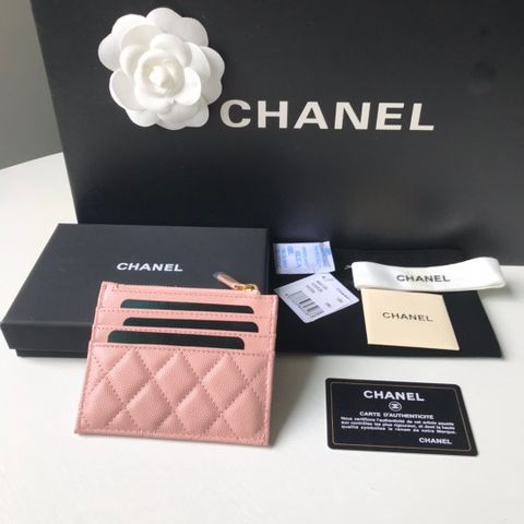 Ví nữ chanel* dáng nhỏ đựng thẻ da hạt đẹp SIÊU CẤP