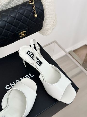 Sandal cao gót CHA*NEL* cao 6cm da bò đẹp VIP 1:1 chất lượng hàng đầu