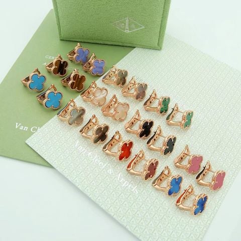 Bông tai kẹp Van* Cleef*  Four-Leaf Clover