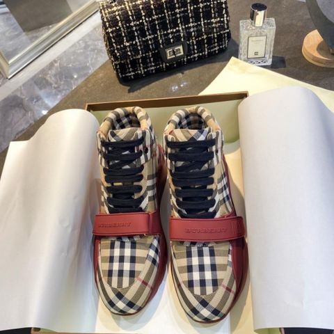 Giày thể thao nam nữ Burberry* cao cổ hoạ tiết kẻ đẹp cao cấp 35-45