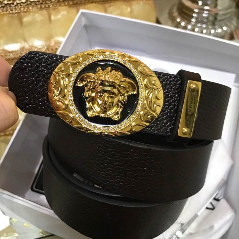 belt versace cho nam nữ mạ vàng da mềm sụn hàng cao cấp