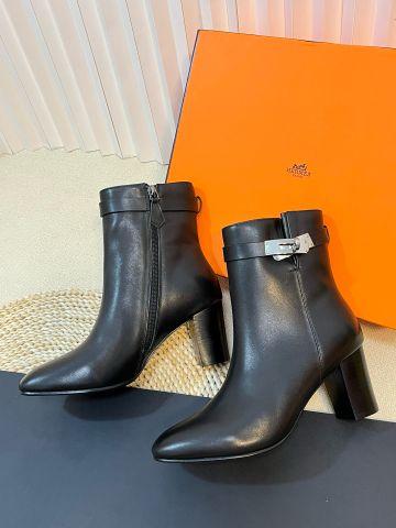 Boot Hermes* gót vuông cao 7cm khoá bạc đẹp sang VIP 1:1