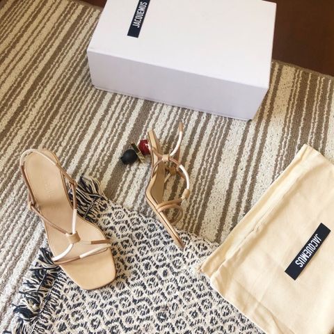 Sandal cao gót JACQUEMUS* cao 7cm kiểu đẹp sang độc đáo hàng cao cấp