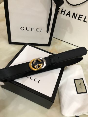 Belt nữ GUCCI* dây da bò lỳ bản 3,5cm chất đẹp cao cấp