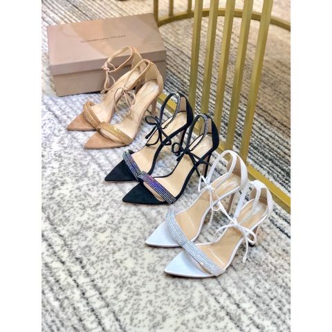 Sandal cao gót Gianvito Rosi cao 10,5cm quai đính đá đẹp sang cao cấp