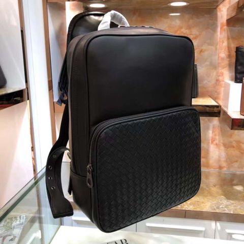 Ba lô nam Bottega* Veneta* da bò lỳ phối da đan sz 40x29cm kiểu đẹp hàng cao cấp