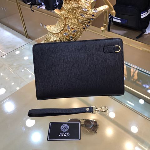 Clutch VERSACE* nam nữ da bò mềm 26cm