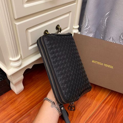 Clutch BV Bottega* nam nữ sz 24cm da bò đan đẹp SIÊU CẤP