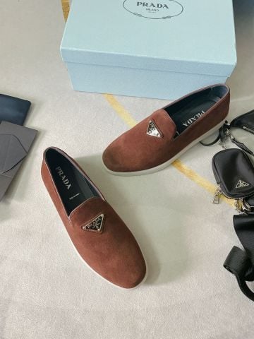 Giày slip on nam PRADA* da lộn