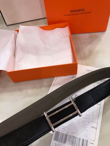 Belt nam nữ HERMES* bản 3,2cm dây da bò