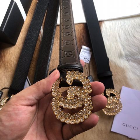 Belt nữ GUCCI bản 3cm mặt nạm đá đẹp sang cao cấp