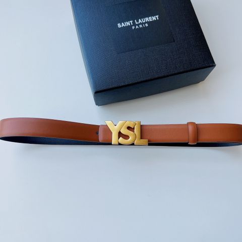 Belt nữ YSL* dây da bò mặt logo cao cấp