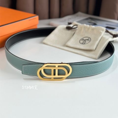 Belt nam nữ HERMES* bản 3.2cm dây da bò cao cấp