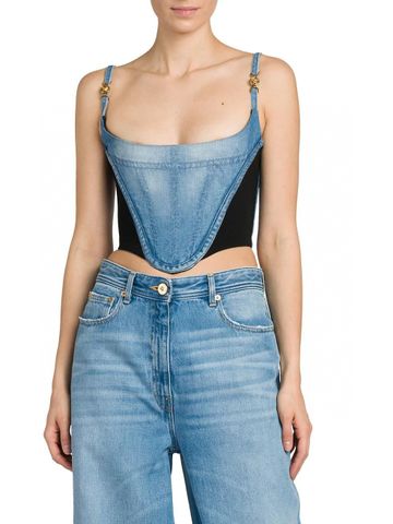 Áo hai dây jeans quai nẹp kim loại kiểu đẹp độc SIÊU CẤP