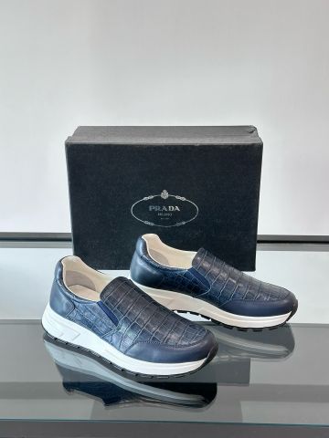 Giày slip on nam PRADA* vân cá sấu toàn màu đẹp VIP 1:1