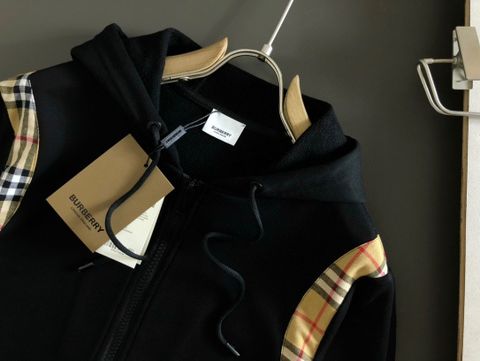 Bộ thể thao nam BURBERRY* có mũ  phối kẻ đẹp SIÊU CẤP