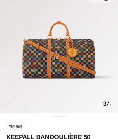 Túi du lịch L*V nam nữ hoạ tiết caro màu sắc đẹp độc VIP 1:1