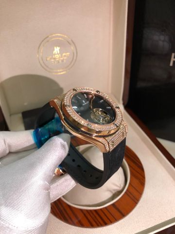 Đồng hồ nam HUBLOT* lộ cơ mặt nạm kim case 42mm dày 12mm