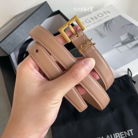 Belt nữ YSL* da bò lỳ bản nhỏ 2.0cm