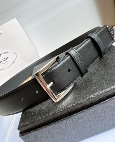 Belt nam nữ PRADA* bản 3,5cm dây da bò kiểu đẹp hàng cao cấp