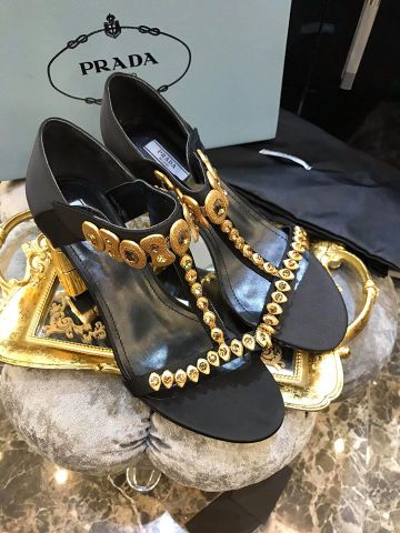 Sandal nữ prada dát kim loại sang chảnh cao cấp hàng về quá nét