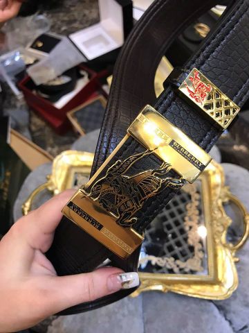 Belt nam burberry dây da mềm đẹp dùng 2 mặt nâu và đen hàng cao cấp