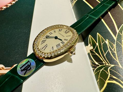 Đồng hồ nữ Cartier* dây vân cá sấu mặt tròn VIP 1:1