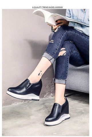 Giày slip on độn đế 10cm hàng cao cấp dáng đẹp chuẩn