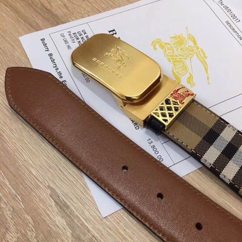 Belt nam burberry dây da mềm đẹp dùng 2 mặt nâu và đen hàng cao cấp