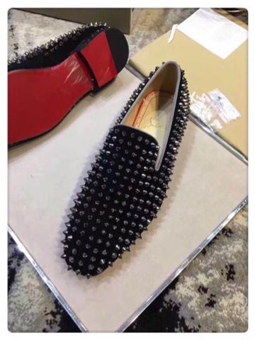 Giày nam louboutin tán đinh bạc đẹp sang cao cấp