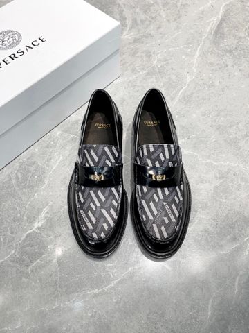 Giày nam Loafer VERSACE* hoạ tiết phối da bóng mờ đẹp lịch lãm VIP