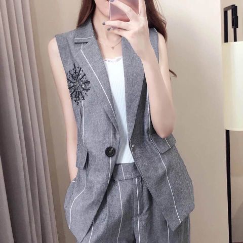 Combo bộ vest nam màu trắng kiểu cổ sam phi đen và áo gile  HMVESTON  Vest  nam đẳng cấp  Nâng tầm phong cách