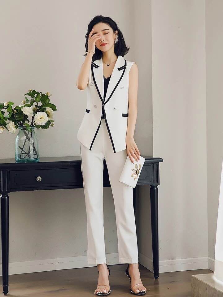 Bộ vest nữ màu trắng  HMVESTON  Vest nam đẳng cấp  Nâng tầm phong cách