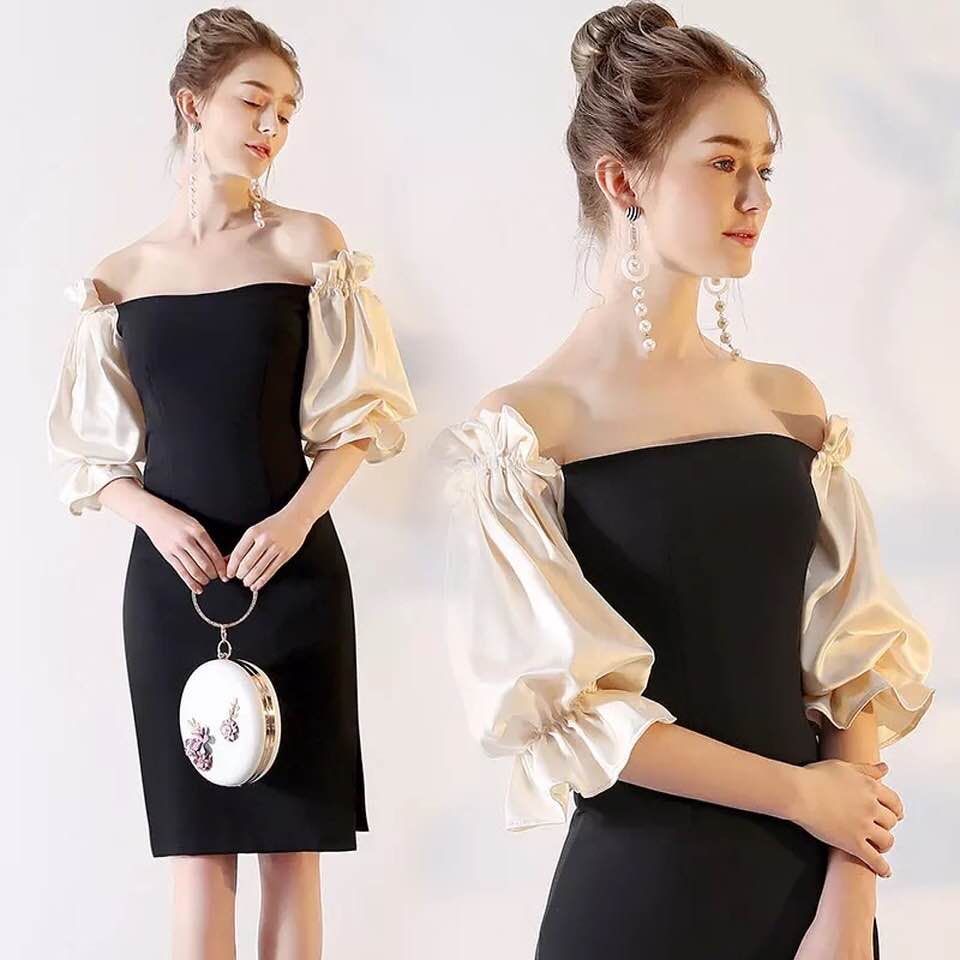 Ngọt ngào đến lịm tim với đầm khoét vai duyên dáng