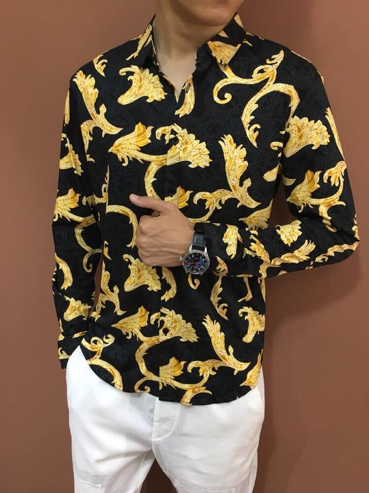 Áo sơ mi VERSACE Nam hàng hiệu siêu cấp Vải lạnh nhập khẩu nước ngoài chất #17 Áo sơ mi VERSACE Nam hàng hiệu siêu cấp Vải lạnh nhập khẩu nước ngoài chất