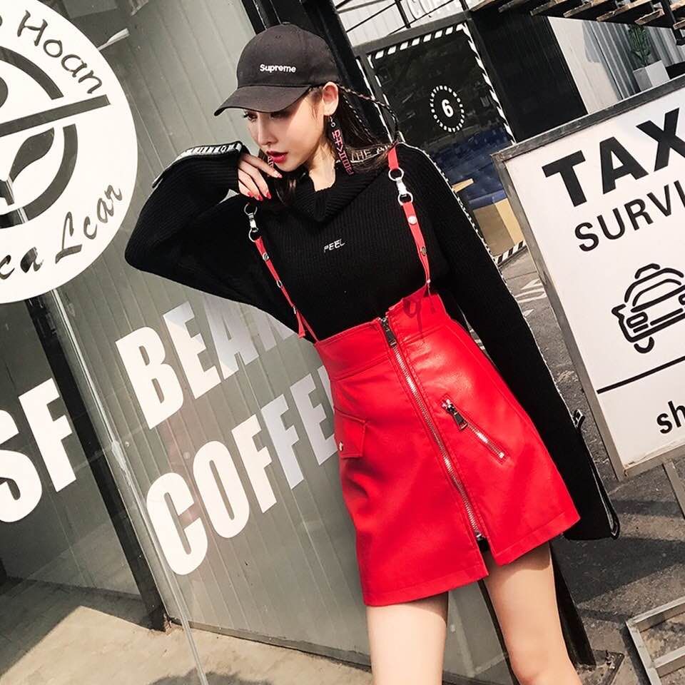 Học giới fashionista cách phối đồ với chân váy da siêu ấn tượng