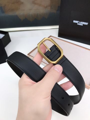 Belt nữ YSL* bản 3 cm dây da bò cao cấp