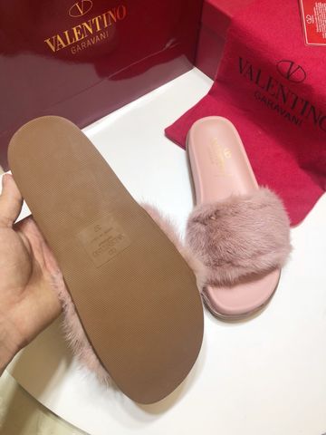 Dép nữ VALENTINO quai lông mẫu mới đẹp chuẩn cao cấp lên chân cực xinh